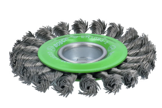 BOSCH WIRE WHEEL KNOTTED WIRE X-LOCK HEAVY FOR INOX 0.50 X 115MM